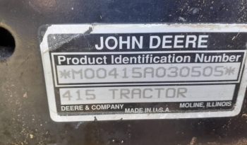 John Deere 415 zitmaaier HST hydrostaat diesel full