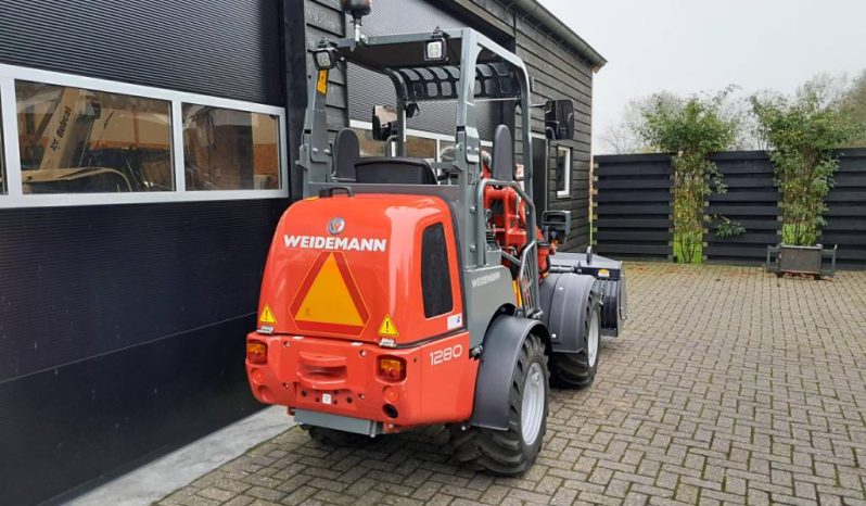 Weidemann 1280 minishovel 33uur met bak en vorken vol